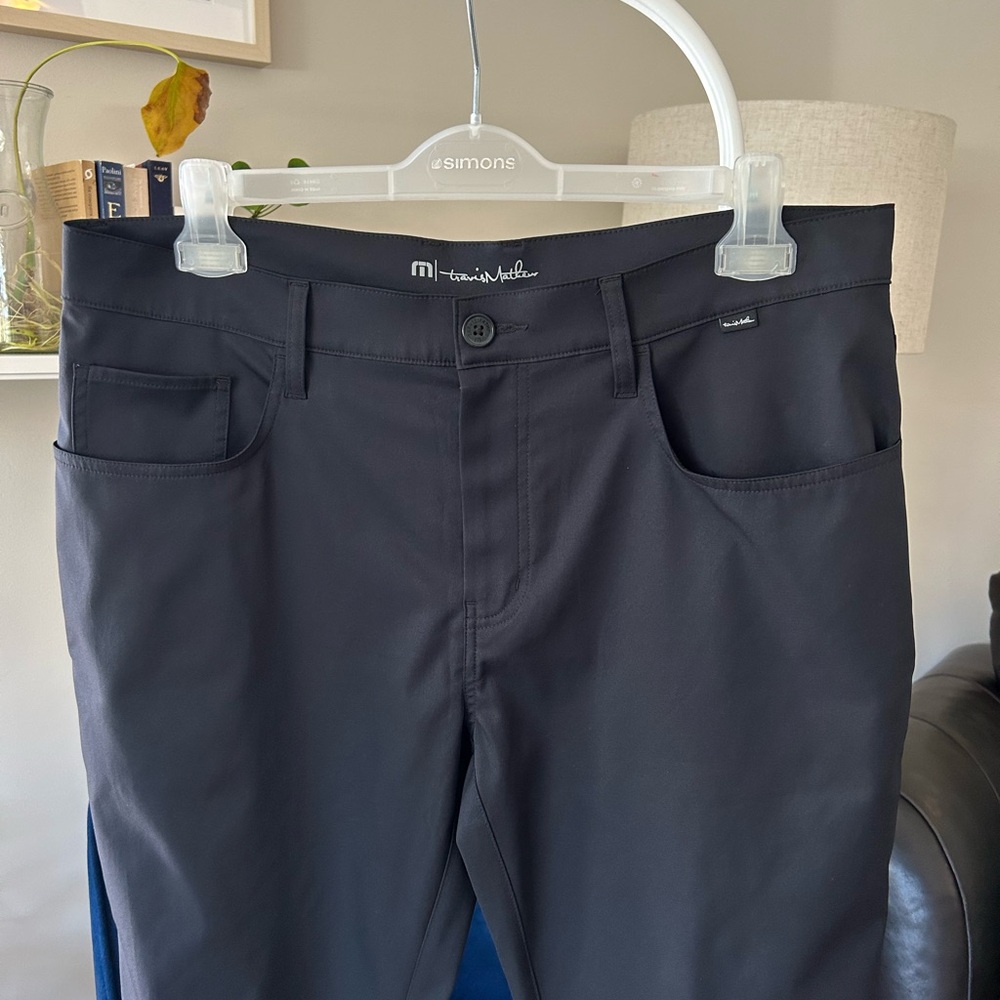 Travis Mathew Open to Close Black Golf Trousers